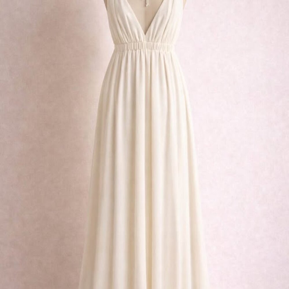 Show Me Your Mumu Ivory Deep V Maxi